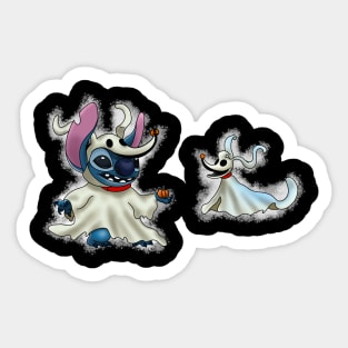 Zero & Stitch Halloween Sticker